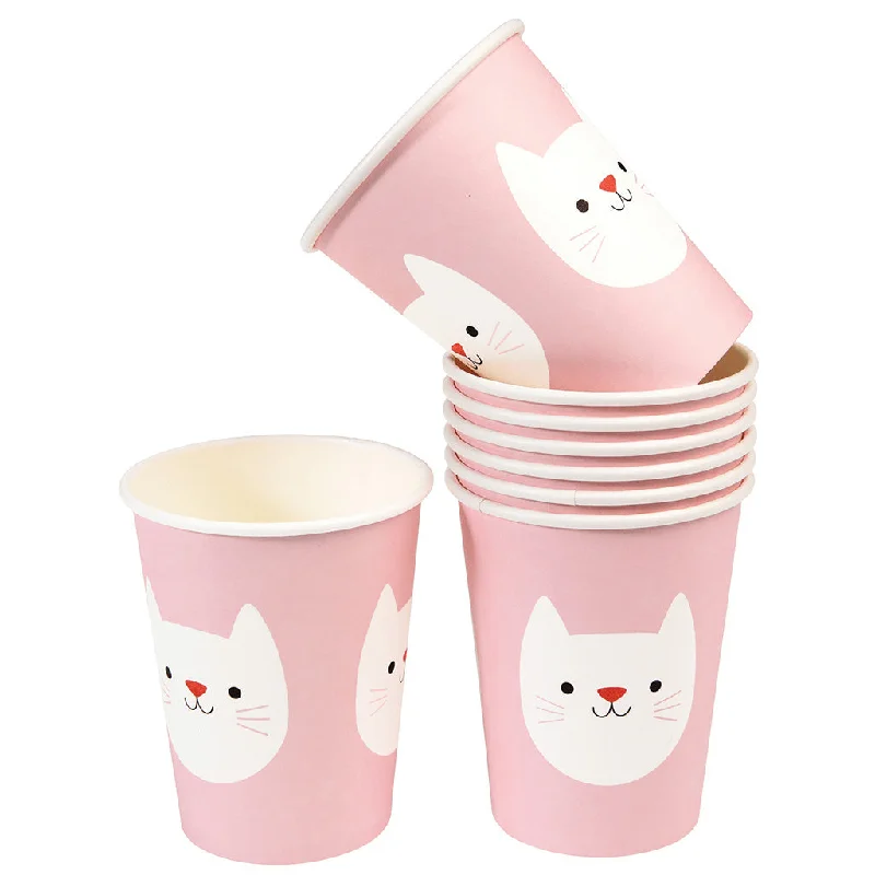 large custom mugs for special events-Rex Set of 8 Cookie The Cat Paper Cup