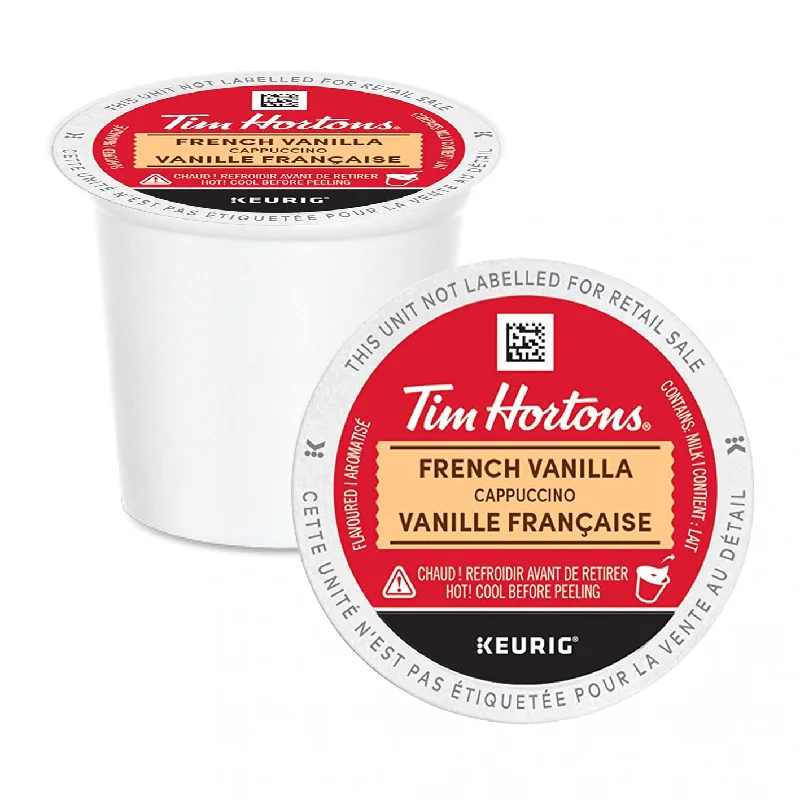 glass mugs for iced coffee-Tim Hortons French Vanilla Cappuccino K-Cup® Pods 24 Pack