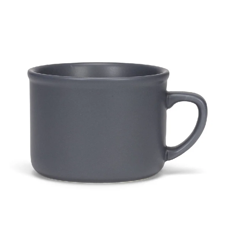 unique mugs with logos for businesses-Abbott Cappuccino Cup Matte Grey, 8oz