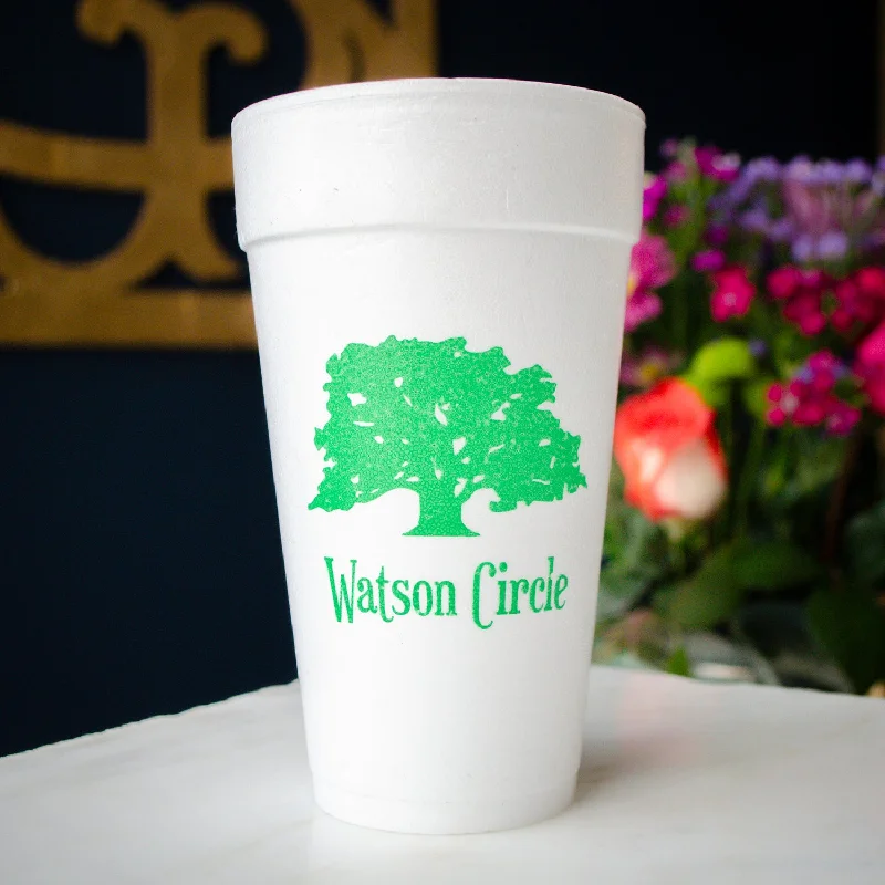 cute mugs with inspirational words-Custom Bright Ink Styrofoam Cups