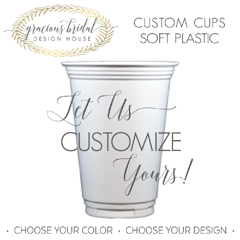 custom printed mugs for restaurants-Custom Soft Plastic Cups