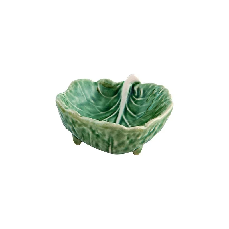 dinner plates with matching flatware-Bordallo Pinheiro Curved Cabbage Leaf Bowl, 9cm