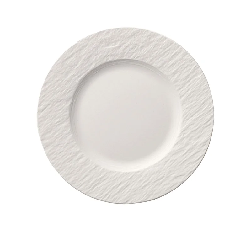 plastic plates for outdoor dining-Villeroy & Boch Manufacture Rock Blanc Salad Plate 21.7cm