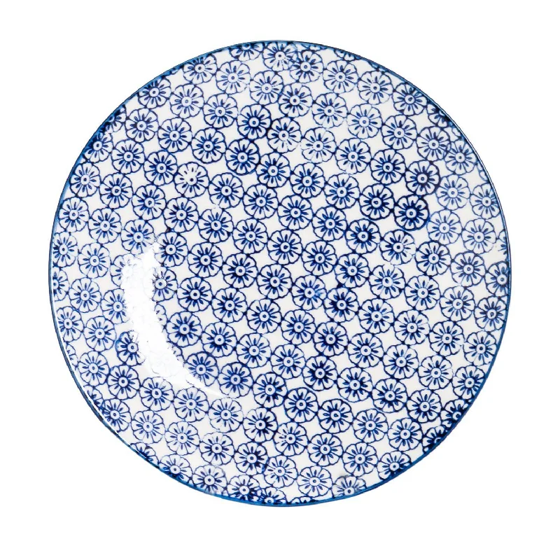 high-quality dinner plates-18cm Hand Printed Stoneware Side Plate - By Nicola Spring