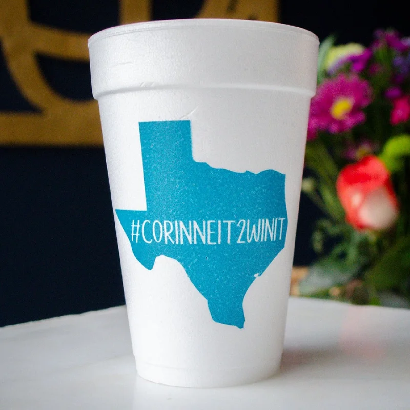 affordable personalized coffee mugs-State Pride Styrofoam Cups