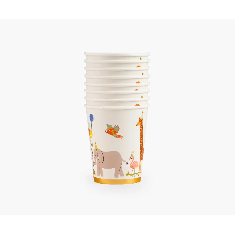 custom coffee cups for weddings-Rifle Paper Co Party Animals 8 Ounce Cups