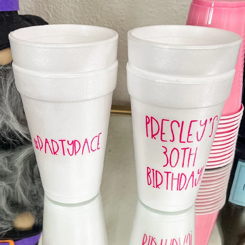 best mugs for hot drinks on the go-30th Birthday Styrofoam Cups