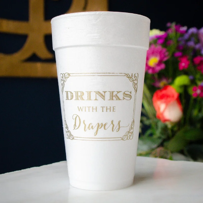 glass mugs for hot beverages-Custom Designed Styrofoam Cups