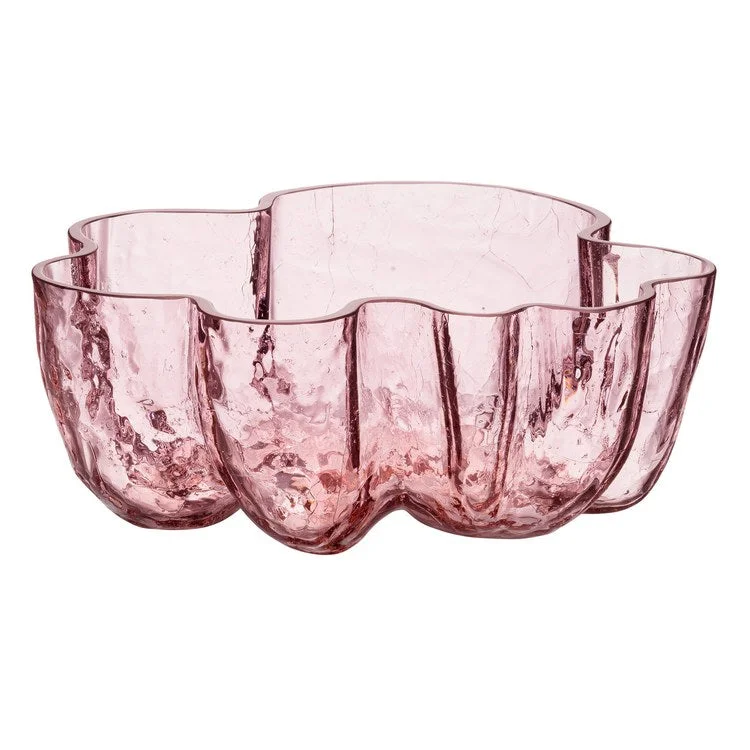 outdoor dinnerware for picnics-Crackle Bowl - Pink