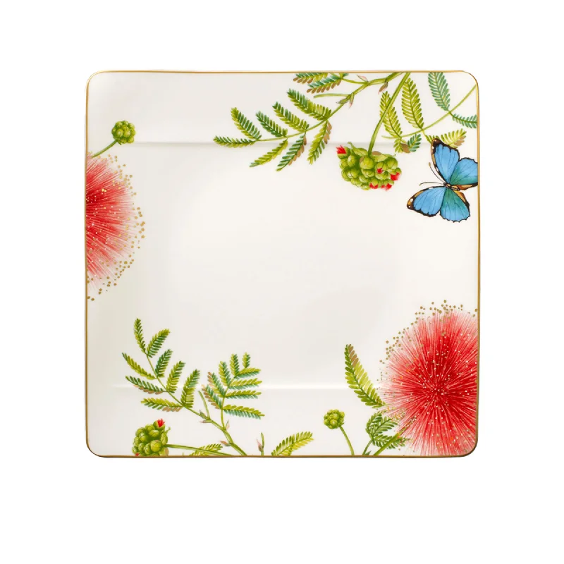 dinner plates with floral designs-Villeroy & Boch Amazonia Square Dinner Plate 27cm