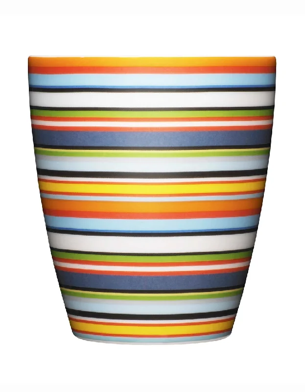 modern coffee mugs for trendy kitchens-Multicolor Striped Cups