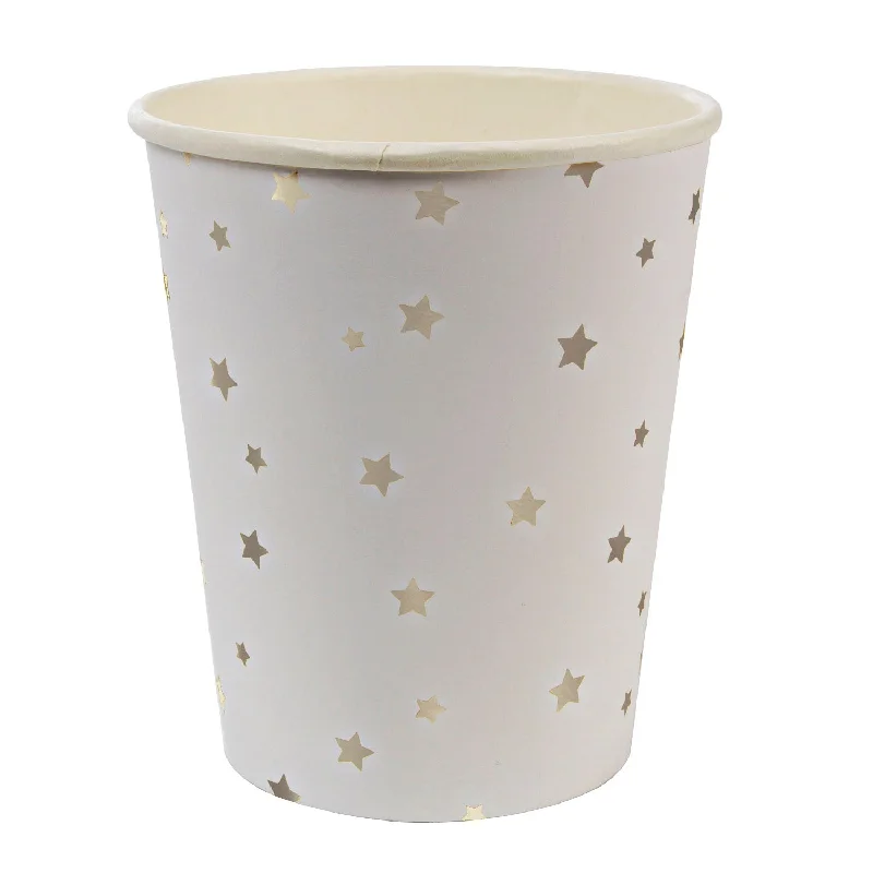 funny travel mugs for commuters-Cups Silver Stars