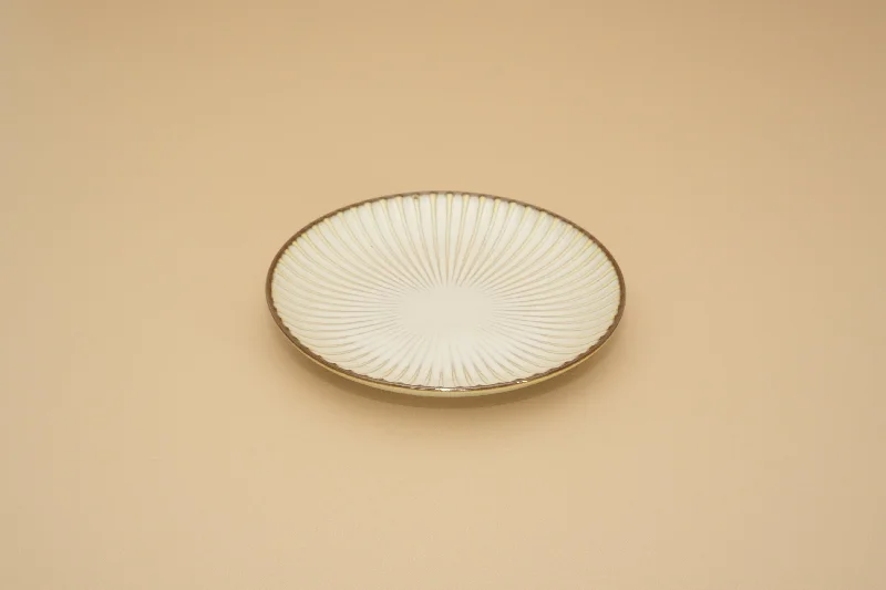 round ceramic dinner plates-Yohen SENDAN | White Plate