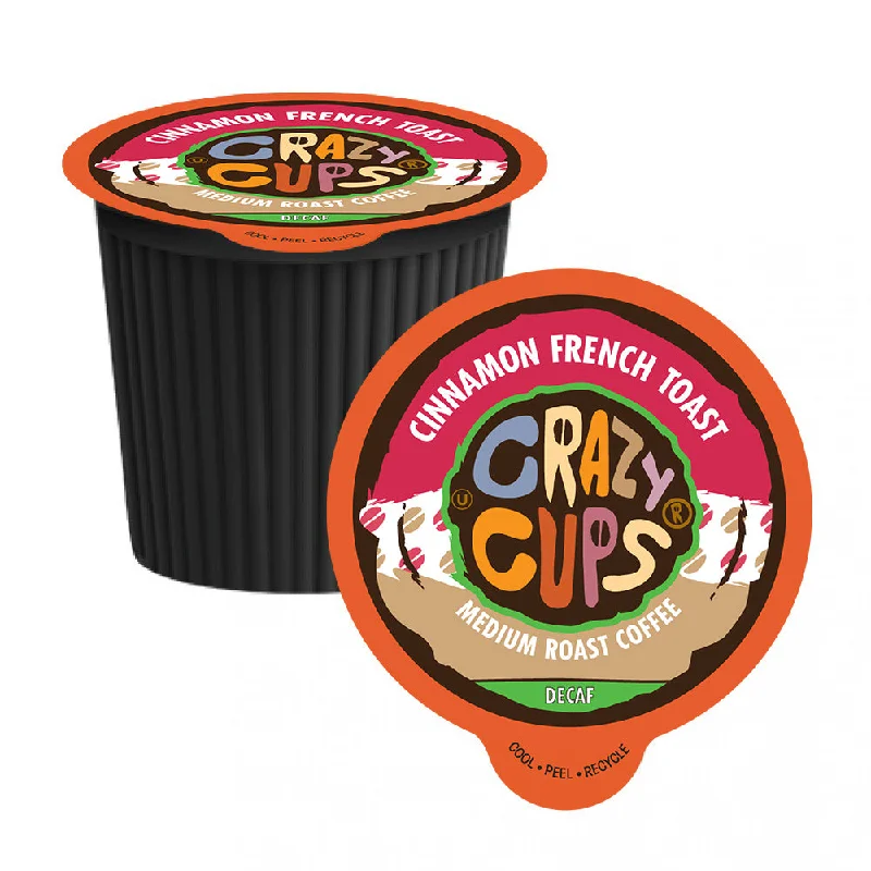 unique mugs for events and parties-Crazy Cups Decaf Cinnamon French Toast Single Serve Coffee 22 Pack