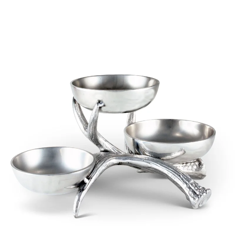 elegant plastic dinner plates-Antler 3-Tiered Bowl