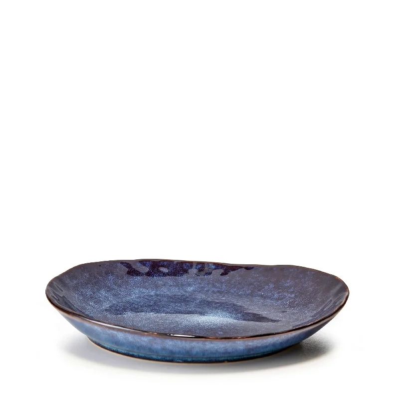 unbreakable dinnerware set-Nomad Side Plate 22cm - Blue Dappled