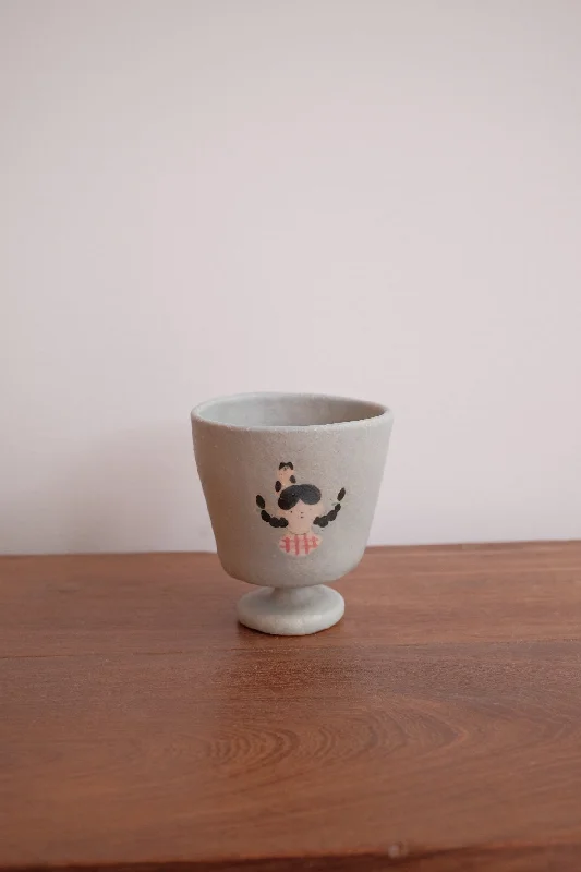 funny coffee mugs for work celebrations-Aya Watanuki 綿貫彩 Pedestal Cup - Blue Girl