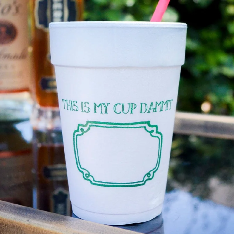 large ceramic coffee cups for home-Custom "This Is My Cup" Party Styrofoam Cups