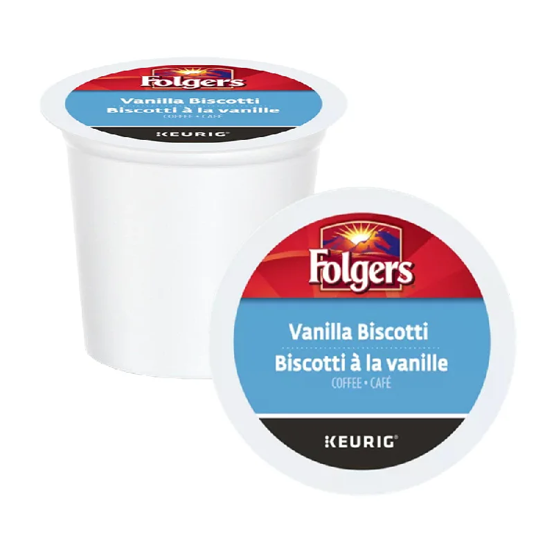 stackable mugs for compact storage-Folgers Gourmet Selections Vanilla Biscotti K-Cup® Pods 24 Pack