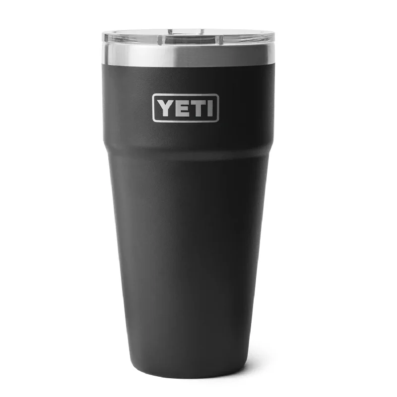 funny coffee mugs for work celebrations-YETI Rambler 30 oz. Stackable Cup with Magslider Lid, Black