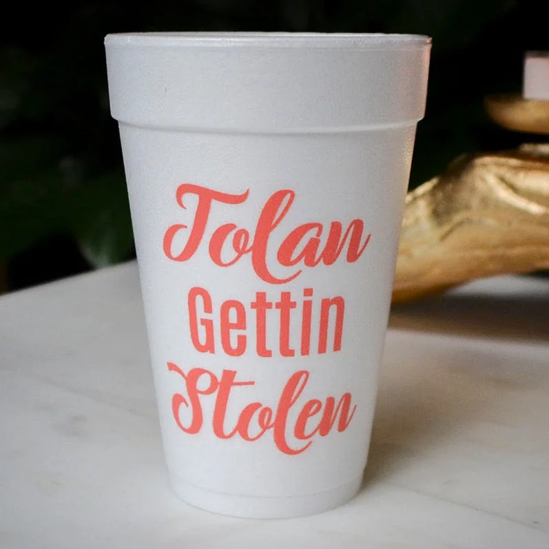 insulated coffee mugs for hot weather-Custom Phrase Styrofoam Cups