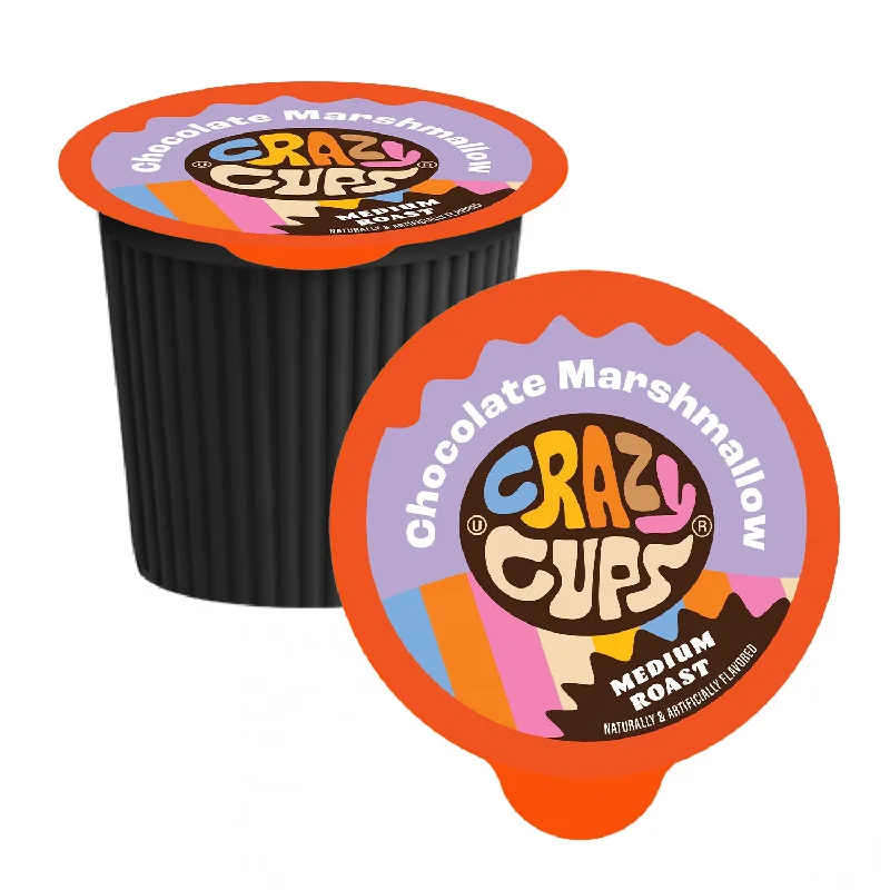 funny coffee mugs for holiday gifts-Crazy Cups Decaf Chocolate Marshmallows Single Serve Coffee 22 Pack