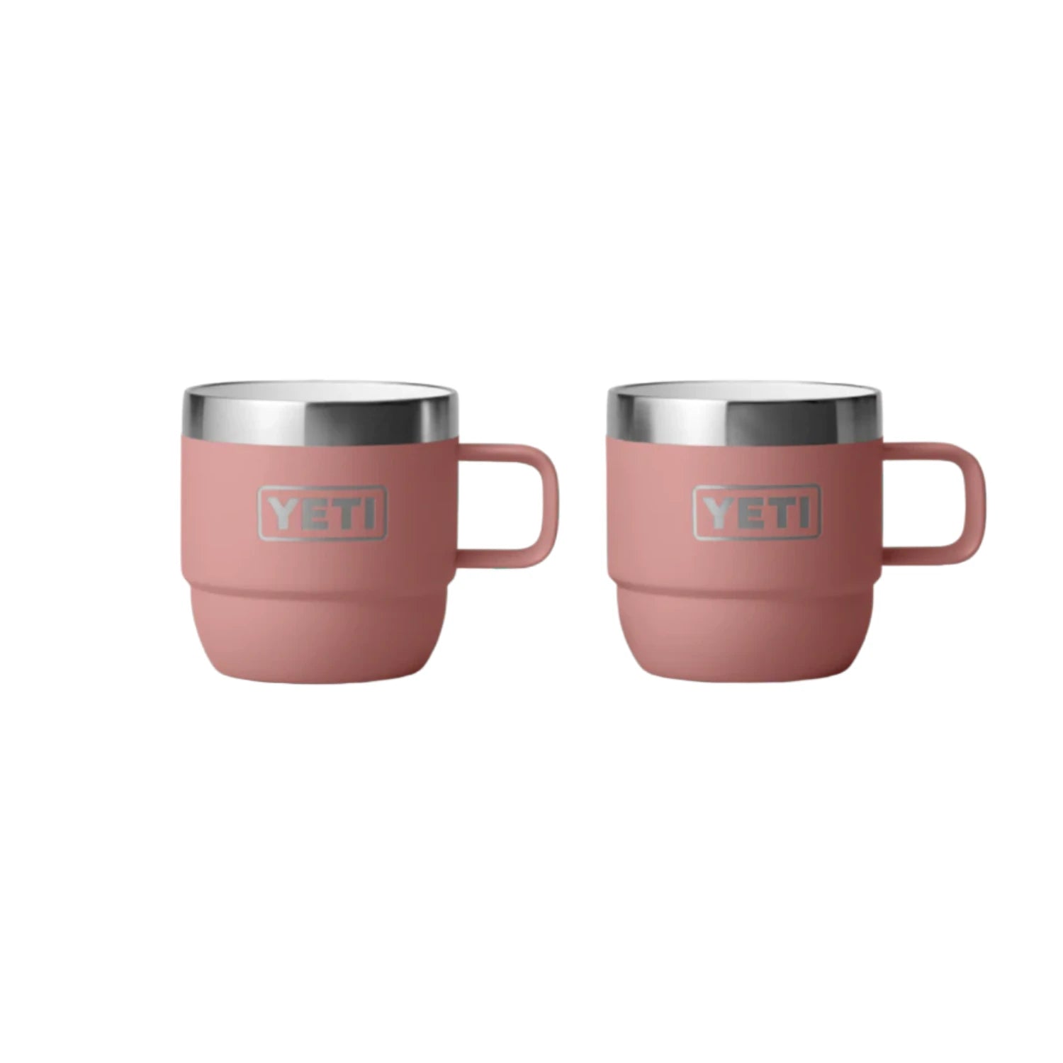 custom engraved coffee mugs for offices-YETI Rambler 6 oz. Espresso Cups Set of 2, Sandstone Pink