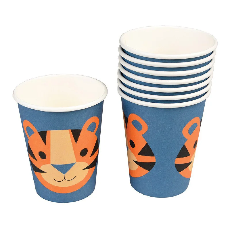 custom engraved mugs for gifts-Rex Set of 8 Ziggy The Tiger Cups