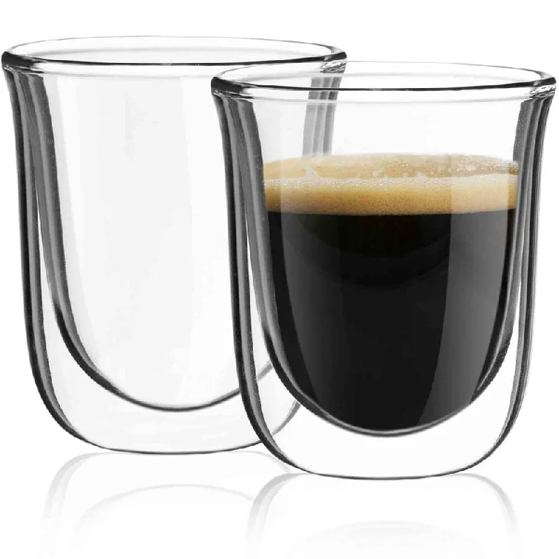 stylish mugs for family events-Javaah Double Wall Espresso Cups