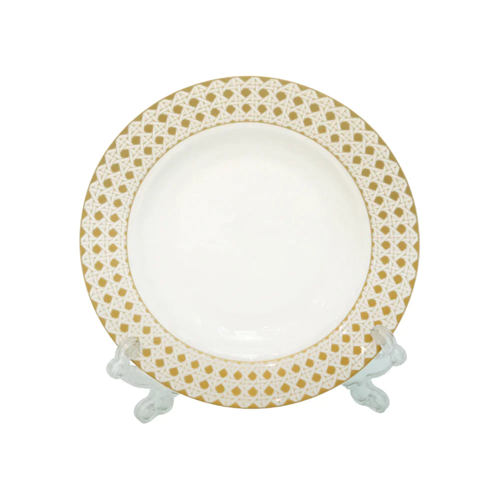 modern dinner plates with geometric design-PLATE DEEP ROYAL BISTRO 8.5INCH DO03