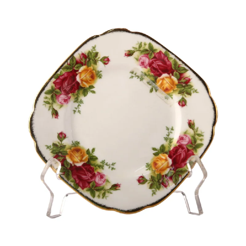 dinnerware for hosting parties-PLATE QUATER SQUARE 16CM ROYAL ALBERT OCR