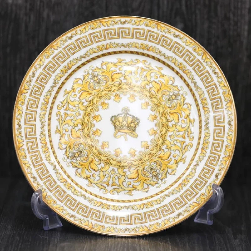 dinner plates with floral designs-PLATE DINNER ROYAL BISTRO P-673W BASIC