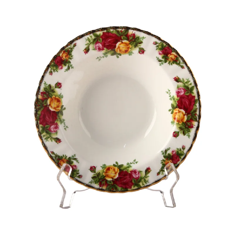 hand-painted dinner plates-PLATE DEEP OCR ROYAL ALBERT 21CM