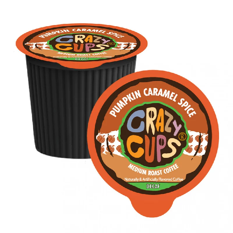 high-quality stainless steel mugs for gifts-Crazy Cups Decaf Pumpkin Caramel Spice Single Serve Coffee 22 Pack