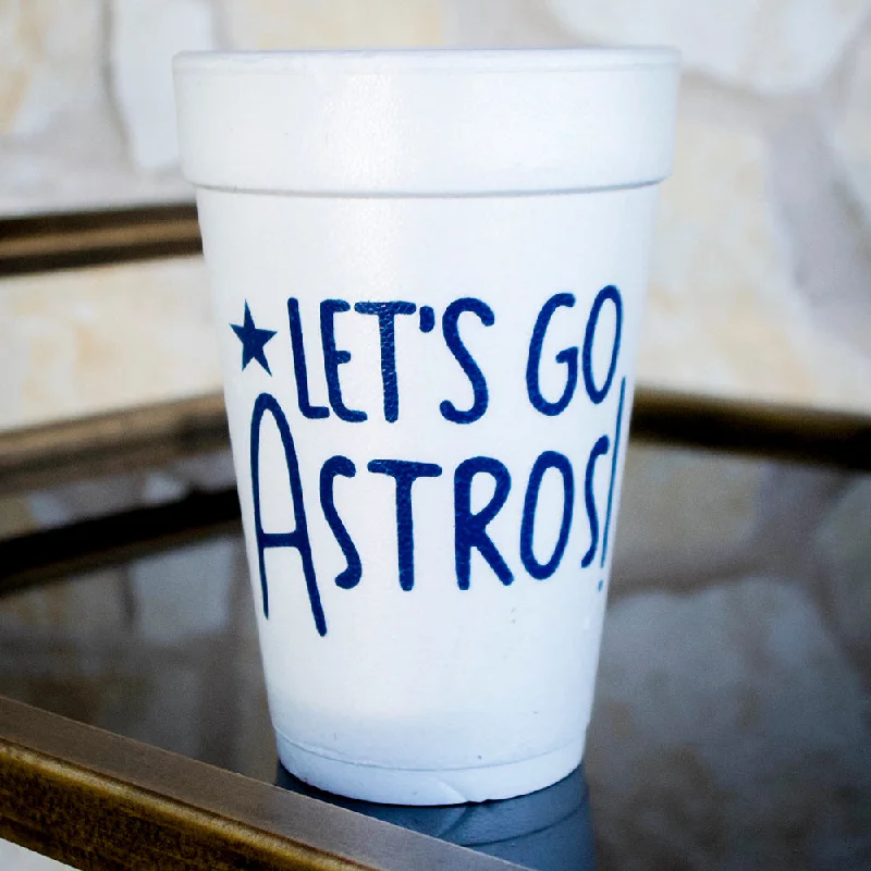 cute coffee mugs for camping-Houston Astros Styrofoam Party Cups