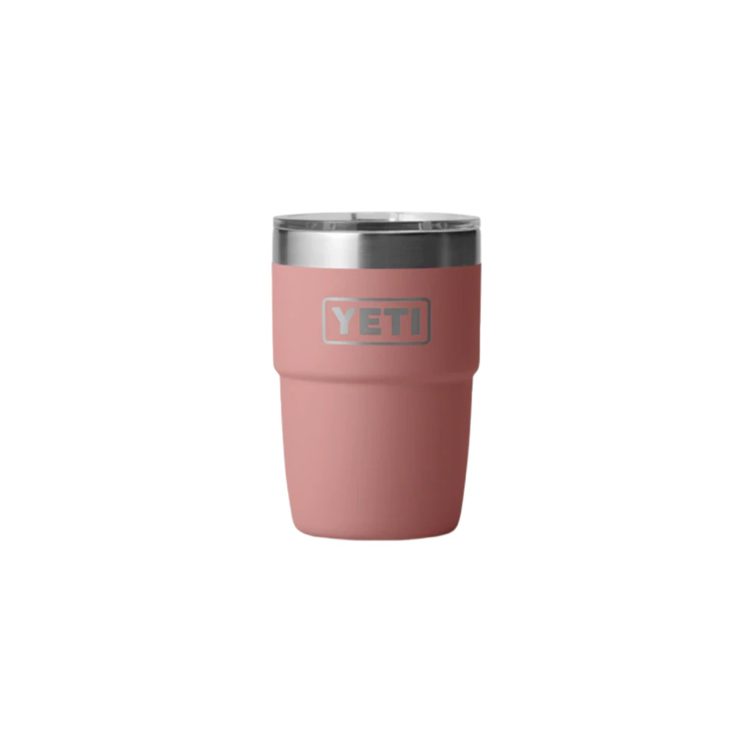 large custom coffee mugs for events-YETI Rambler 8 oz. Stackable Cup, Sandstone Pink