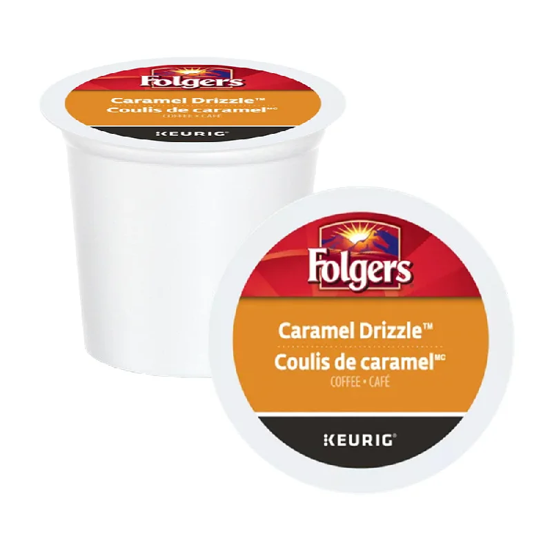 large ceramic tea mugs for home-Folgers Gourmet Selections Caramel Drizzle K-Cup® Pods 24 Pack