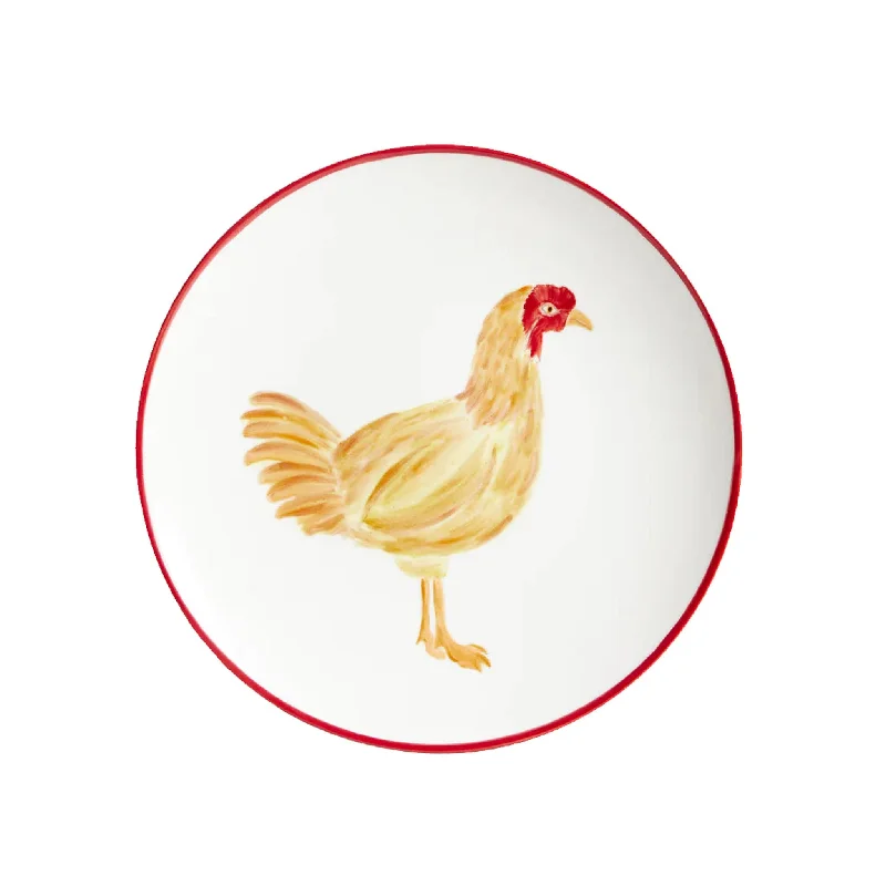 contemporary tableware set-The Platera Menchu Chicken Porcelain Side Plate, 21cm