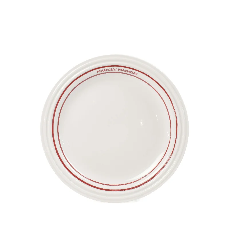 gold rimmed dinner plates-Figo Dinner Plate 25cm - Red