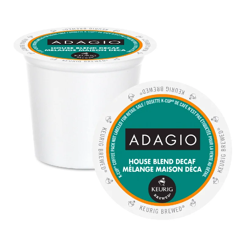 modern coffee mugs for trendy offices-Adagio House Blend Decaf K-Cup® Pods, 24 Pack