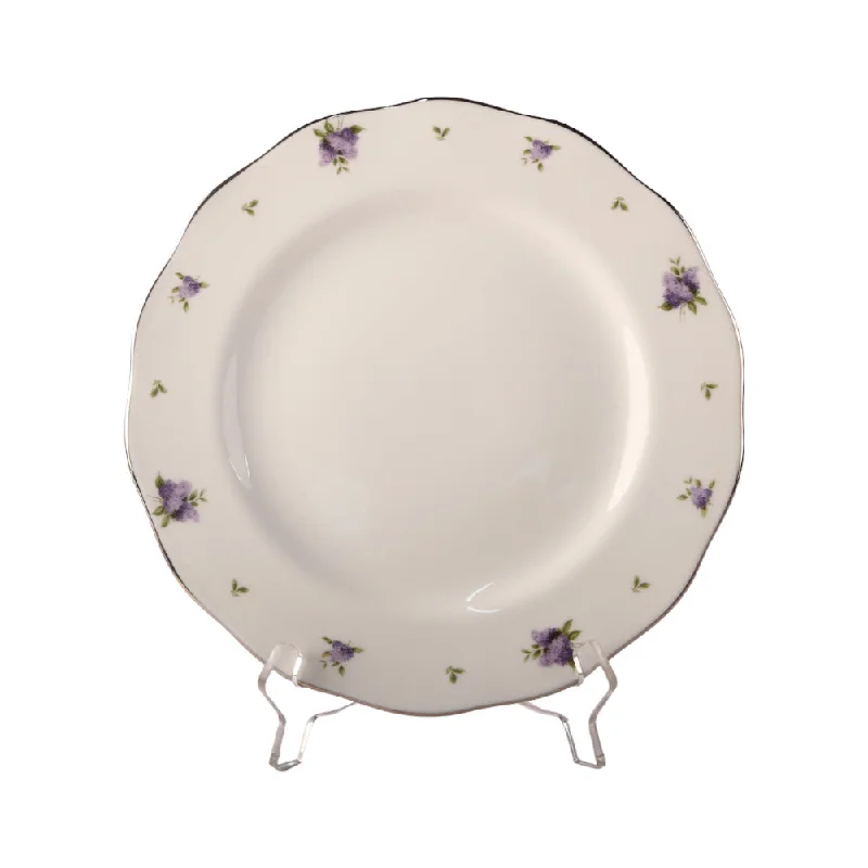 tableware for dinner parties-PLATE DINNER ROYAL ALBERT 27CM LILAC LANE PLATINUM