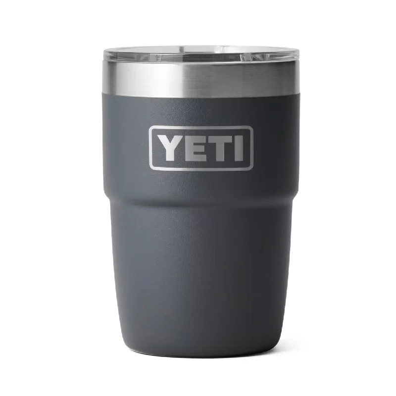 personalized tea mugs for birthday gifts-YETI Rambler 8 oz. Stackable Cup, Charcoal