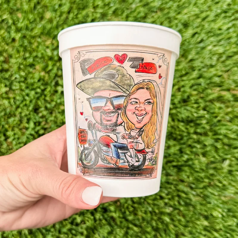 ceramic mugs for tea lovers-Full Color White Wedding Stadium Cups