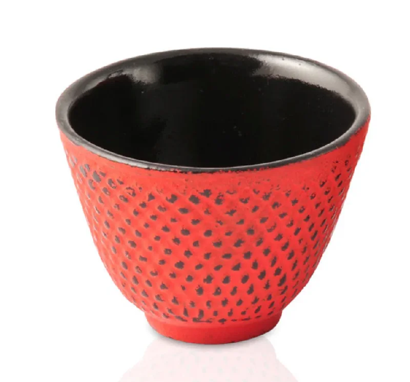 insulated coffee cups for winter-Fuyu Red Cast Iron Cup