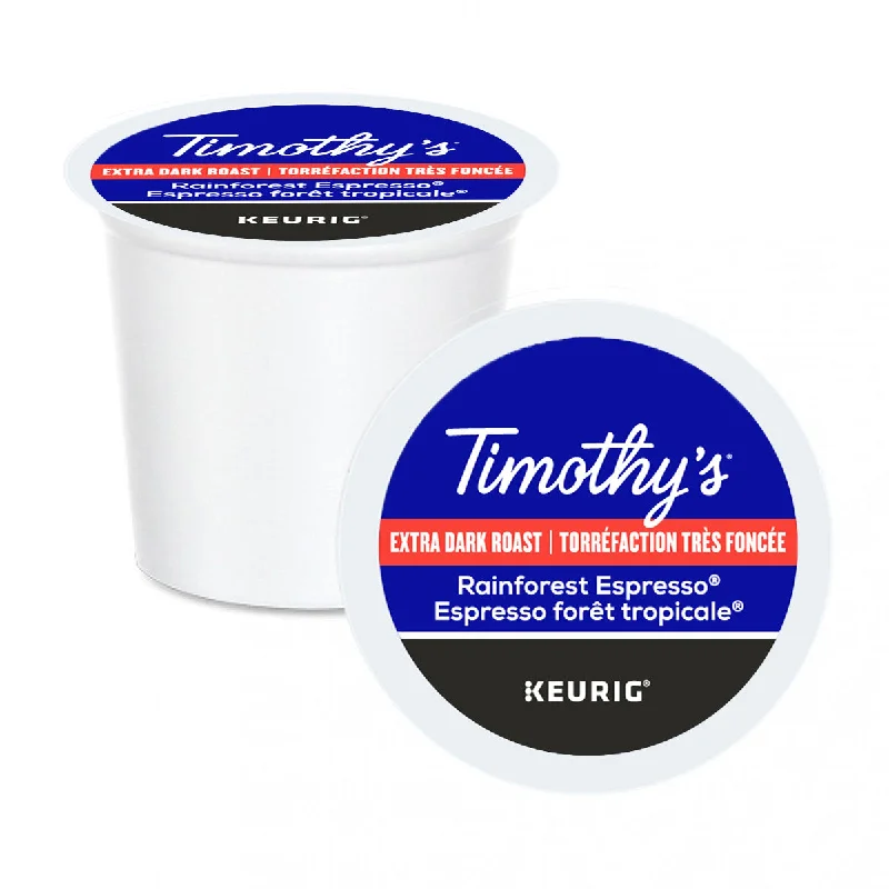 insulated coffee cups for winter-Timothy's Rainforest Espresso XB K-Cup® Pods 24 Pack