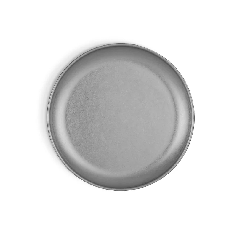 classic round dinner plates set-Vintage Style Stainless Steel Side Plate, 20cm