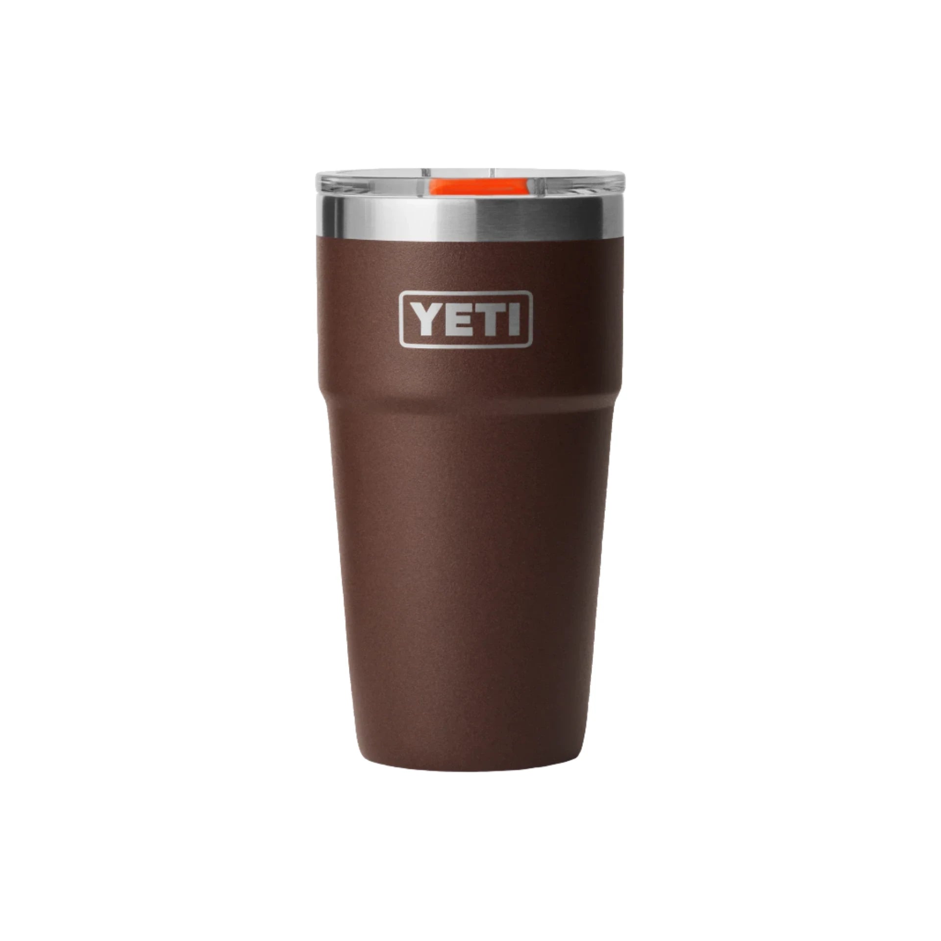 reusable coffee mugs with logos-YETI Rambler 20 oz. Stackable Cup with Magslider Lid, Wetlands Brown