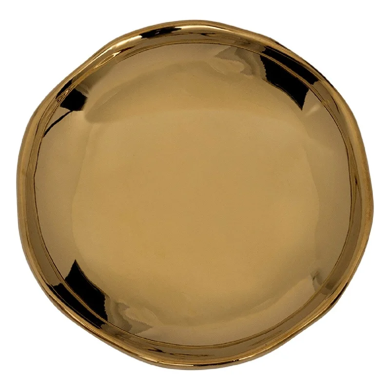 dinnerware for hosting parties-Good Morning Plate Small Gold - Gold - Gold