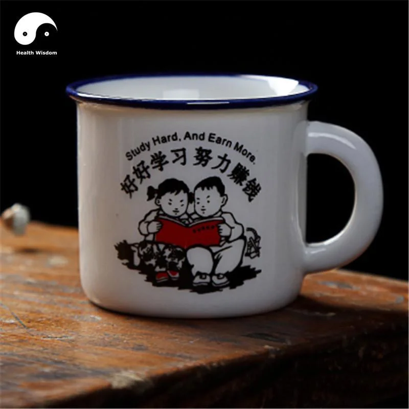 unique coffee mugs for home decor-Cute Ceramic Tea Cups 70ml*2pcs