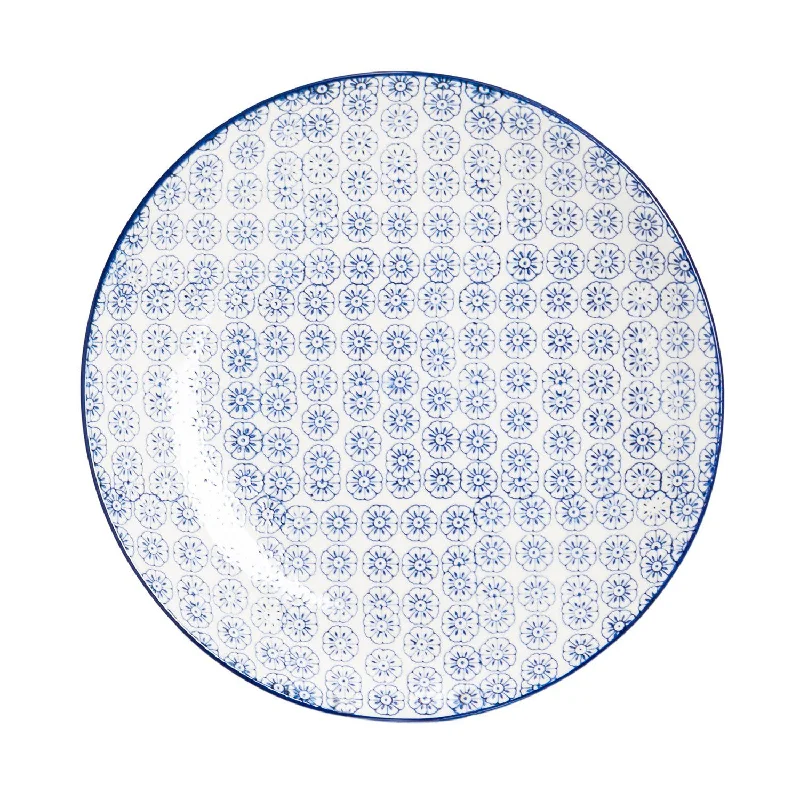 durable dinner plates set-25.5cm Hand Printed Stoneware Dinner Plate - By Nicola Spring